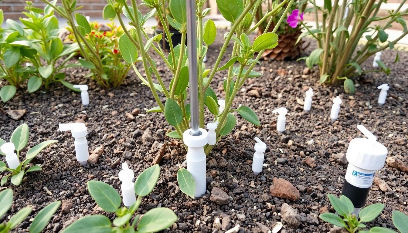 نظام ري بالتنقيط في حديقة بمنطقة العدان