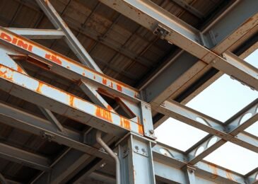 هيكل فولاذي يحتاج إلى ترميم في منطقة العدان