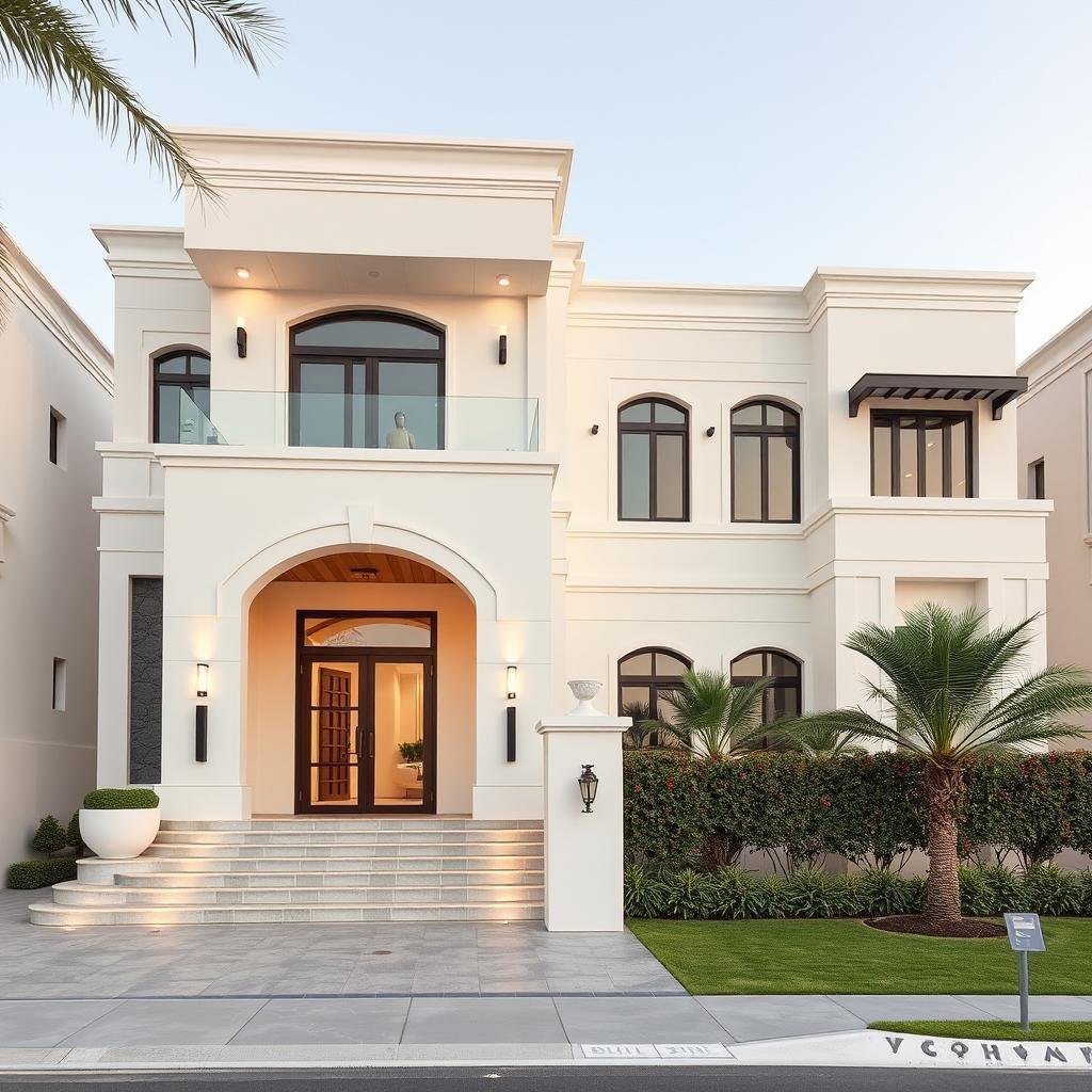 واجهة الفيلا بعد الترميم