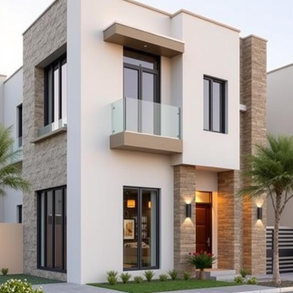 واجهة منزل حديث في جابر الاحمد