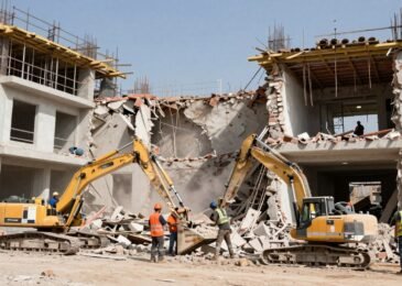 أنواع مختلفة من عمليات التكسير والهدم للمباني