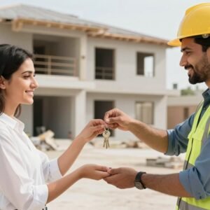 عملاء سعداء يستلمون مشروعهم المكتمل من مقاول عام الكويت