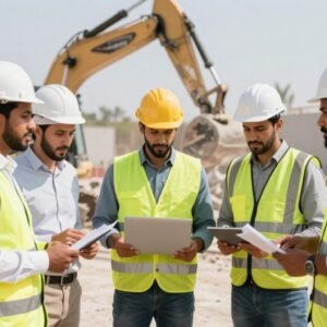 فريق عمل عرب مقاولات المتخصص في التكسير والهدم