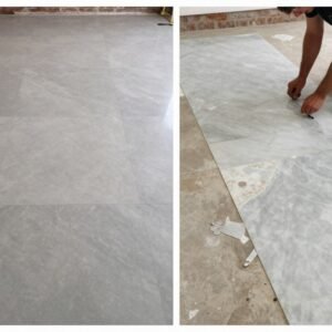 عملية ترميم رخام قديم وإعادته لحالته الأصلية