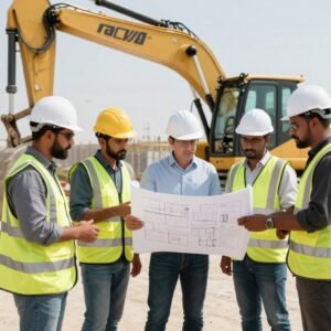 فريق مقاولات محترف يعمل على مشروع في الكويت فريق مقاولات محترف يعمل على مشروع في الكويت