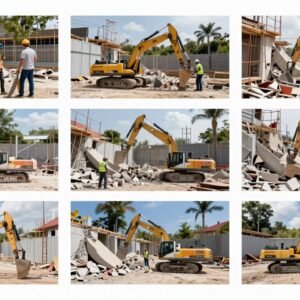 مراحل عملية التكسير من البداية حتى النهاية في موقع بناء مراحل عملية التكسير من البداية حتى النهاية في موقع بناء