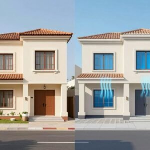 مقارنة بين منزل معزول وغير معزول في الكويت مع توضيح الفرق مقارنة بين منزل معزول وغير معزول في الكويت مع توضيح الفرق