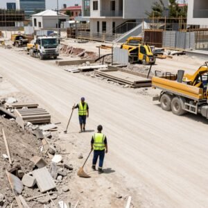 موقع بناء نظيف بعد انتهاء أعمال التكسير جاهز لمرحلة الترميم موقع بناء نظيف بعد انتهاء أعمال التكسير جاهز لمرحلة الترميم