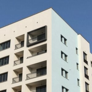 واجهة مبنى خارجية مدهونة بألوان عصرية في الكويت واجهة مبنى خارجية مدهونة بألوان عصرية في الكويت