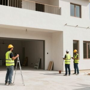 مقاول ترميمات عامة يعمل على ترميم منزل في الكويت